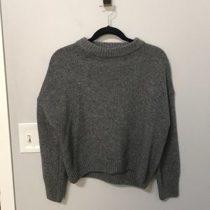 Gray Mock Neck Sweater